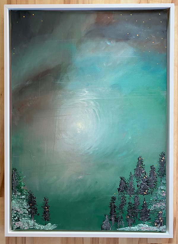 50 x 70 cm, gerahmt